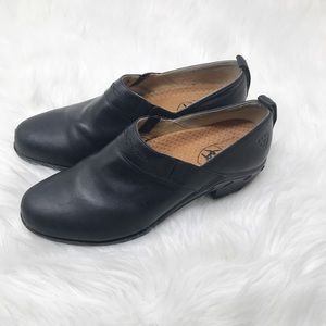 Ariat Black Leather Clog Bootie Leather Shoes 9